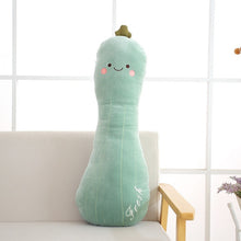 Load image into Gallery viewer, plush carrot eggplant radish toy stuffed vegetables throw pillow cushion cartoon food with smile face home decora