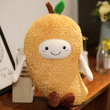 Load image into Gallery viewer, cute plush fruit pillow stuffed soft baby face fruit strawberry mango pear toy vegetables eggplant chili kids toys birthday gift