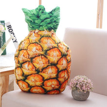 Load image into Gallery viewer, Lifelike Fruits Plush Toy Stuff Fruit Pillow Strawberry Pineapple Durian Hami Melon Eggplant Carrot Decorative Toy Throw Pillow
