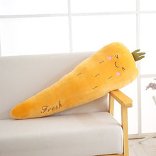 Load image into Gallery viewer, plush carrot eggplant radish toy stuffed vegetables throw pillow cushion cartoon food with smile face home decora
