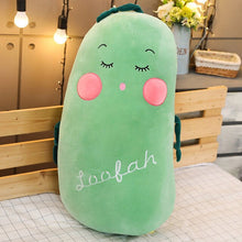 Load image into Gallery viewer, 50/70/80CM large soft body creative vegetable plush toy pillow eggplant cucumber carrot boy send girl's Valentine's Day gift
