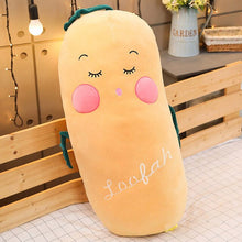 Load image into Gallery viewer, 50/70/80CM large soft body creative vegetable plush toy pillow eggplant cucumber carrot boy send girl's Valentine's Day gift
