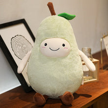 Load image into Gallery viewer, cute plush fruit pillow stuffed soft baby face fruit strawberry mango pear toy vegetables eggplant chili kids toys birthday gift
