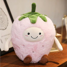 Load image into Gallery viewer, Kawaii Cartoon Eggplant Mango Strawberry Pepper Pear Omelette Toy For Children Fruit Soft Plush Pillow Kids Stuffed Doll Gift
